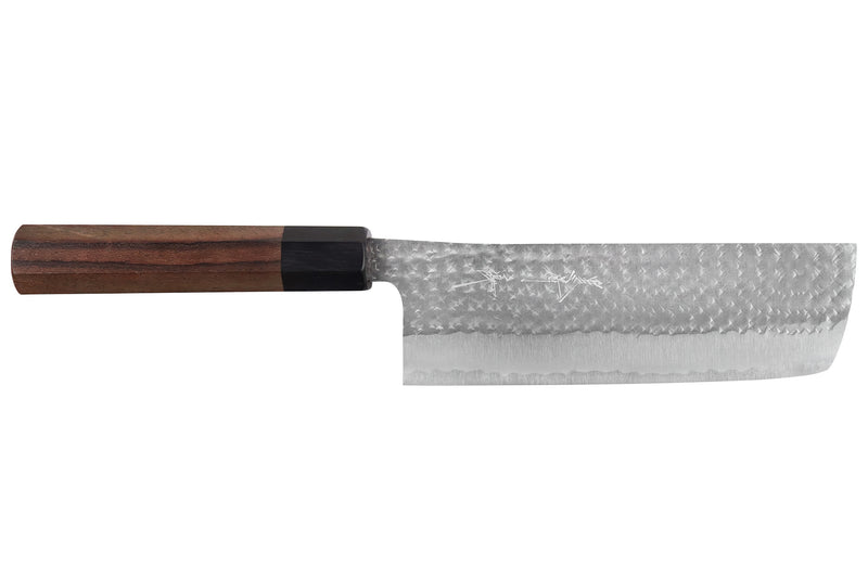 Couteau nakiri 16,5cm japonais artisanal Yu Kurosaki Kokusen AS martelé