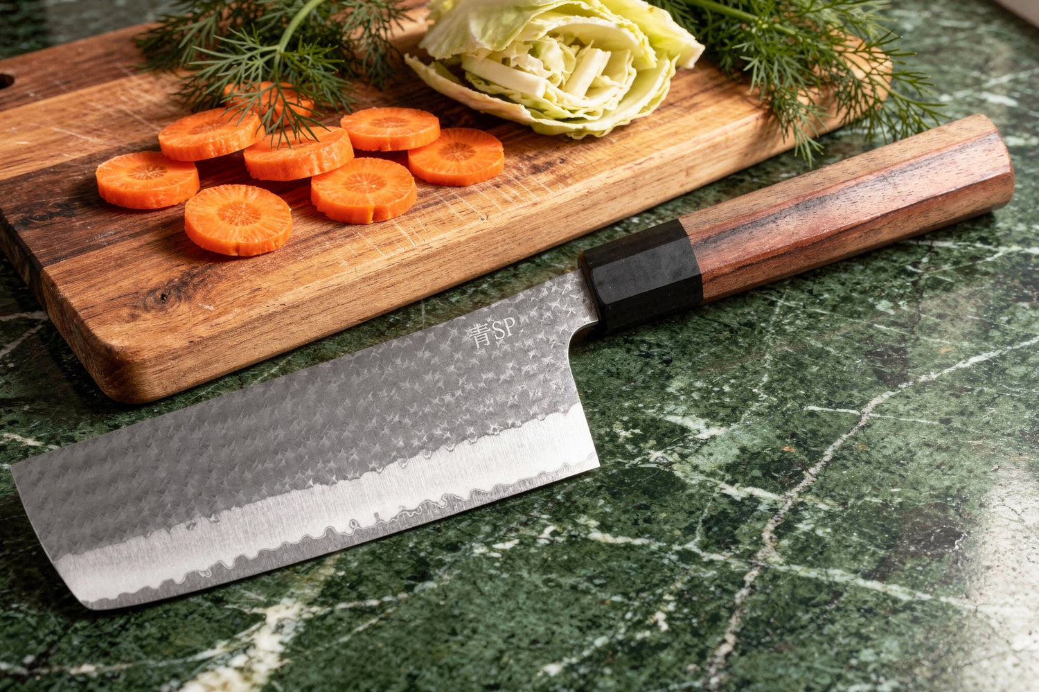 Couteau nakiri 16,5cm japonais artisanal Yu Kurosaki Kokusen AS martelé