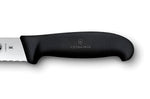 Couteau à jambon Victorinox lame dentée 25cm manche fibrox noir