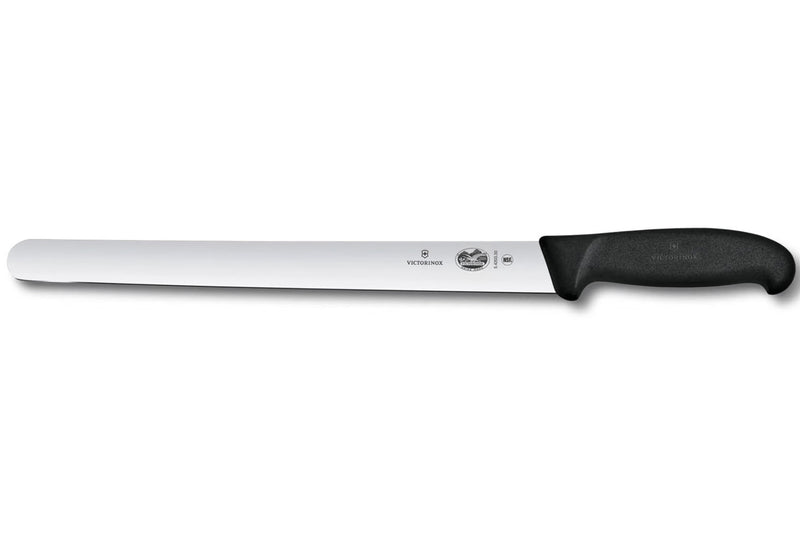 Couteau à jambon Victorinox lame lisse 30cm manche fibrox noir
