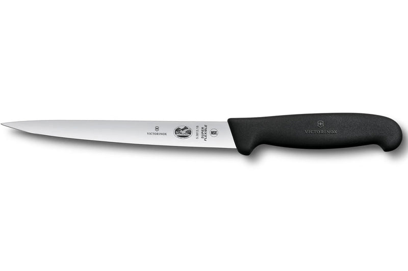 Couteau à dénerver/filet de sole Victorinox lame super flexible 18cm manche fibrox noir