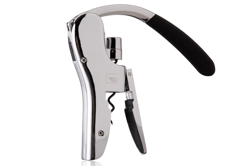 Tire-bouchon Vacu Vin à levier vertical noir 18,5cm