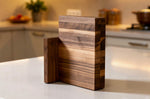 Bloc vide aimanté Artelegno Milano bois de noyer pour 6 couteaux de cuisine