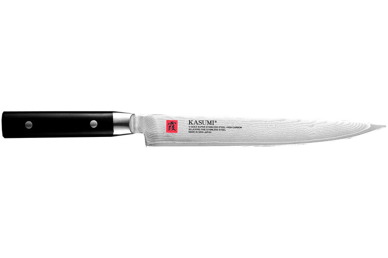 Couteau à découper japonais Kasumi Standard lame damas 24cm