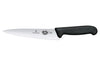 Couteau à découper professionnel Victorinox lame dentée 19cm fibrox noir 5.2033.19