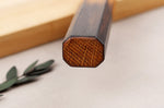 Couteau bunka 15cm japonais artisanal Wusaki Yaketa VG10 damas chêne brûlé