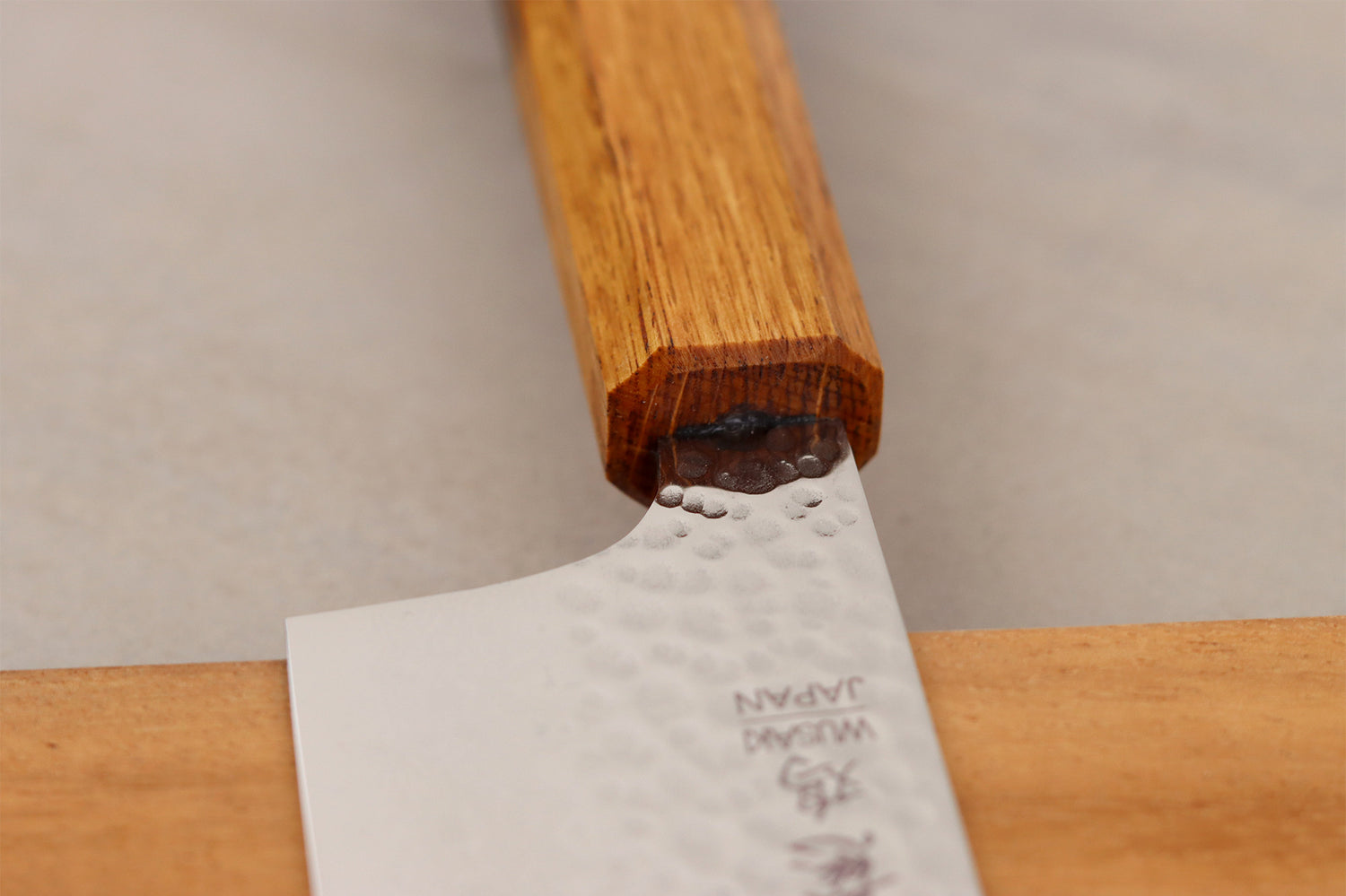 Couteau nakiri 17cm japonais artisanal Wusaki Yaketa VG10 damas chêne brûlé