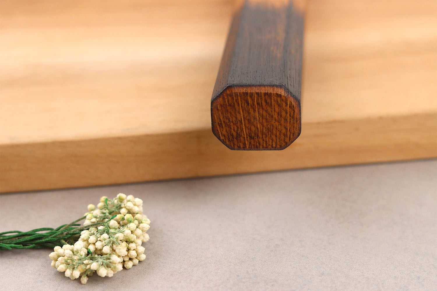 Couteau nakiri 17cm japonais artisanal Wusaki Yaketa VG10 damas chêne brûlé