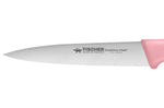 Couteau d'office Fischer Creative Chef 10cm manche surmoulé rose
