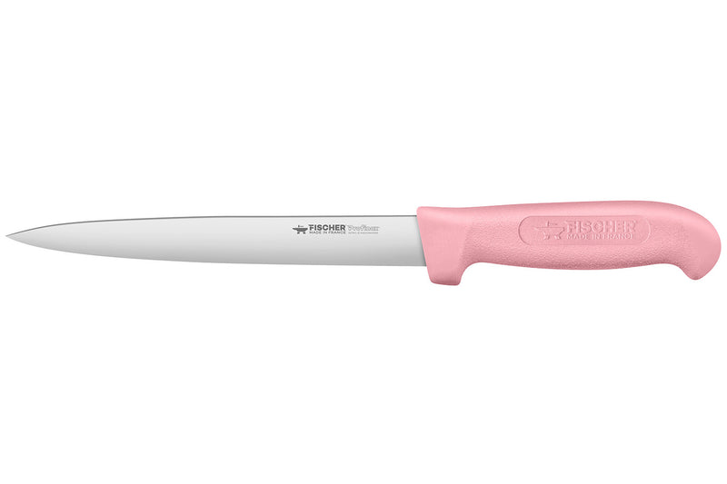 Couteau à dénerver Fischer Creative Chef 20cm manche surmoulé rose