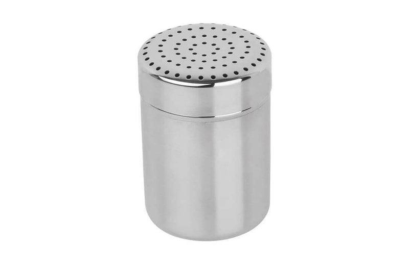 Saupoudreuse tout acier inox à couvercle perforé