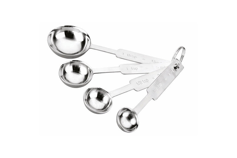 Set de 4 cuillères à mesure tout inox de 1.25 à 15ml