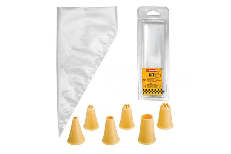 Set pâtissier 10 poches jetables + 6 douilles