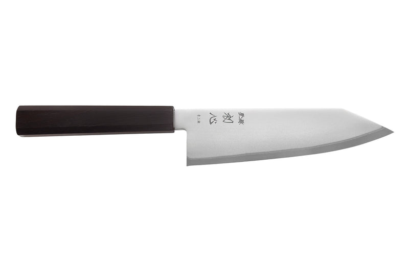 Couteau bunka 17cm japonais artisanal Hatsukokoro Kaijin BS2 ébène