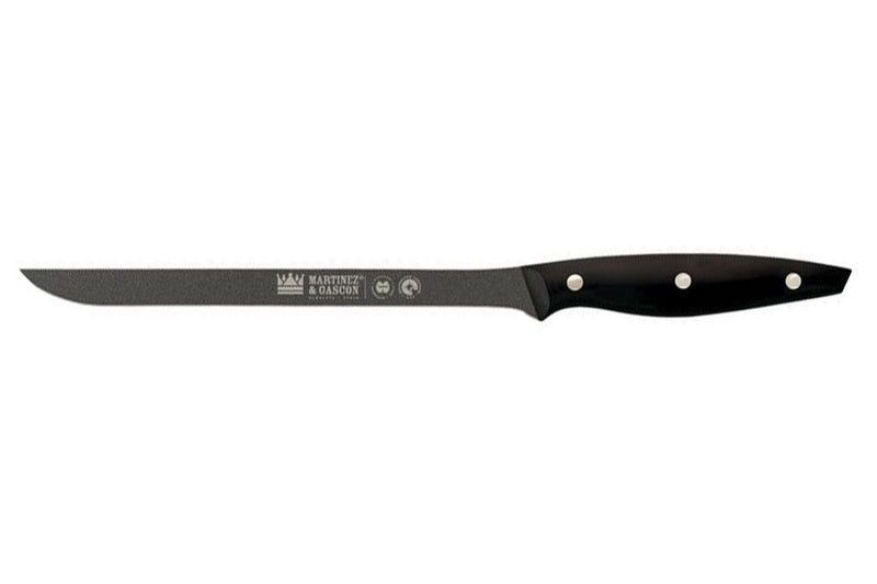 Couteau à saumon lame flexible 23cm manche noir M&G