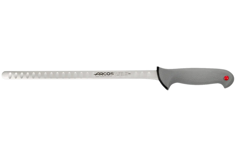 Couteau à saumon professionnel Arcos Colour Prof flexible alvéolé 30cm
