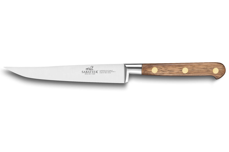 Couteau à steak forgé Sabatier Perigord lame 13cm manche en noyer