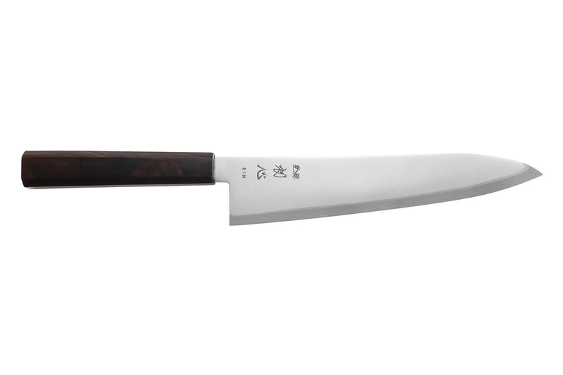 Couteau de chef gyuto 21cm japonais artisanal Hatsukokoro Kaijin BS2 ébène