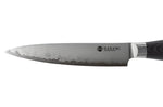 Couteau universel 12cm Hakami Ajisai lame San Maï manche pakkawood noir et gris
