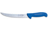 Couteau de boucher Dick Ergogrip lame alvéolée 26cm manche bleu