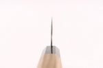 Couteau nakiri kiritsuke 17cm japonais artisanal Nigara Hamono Migaki Tsuchime SG2 teck