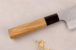 Couteau nakiri kiritsuke 17cm japonais artisanal Nigara Hamono Migaki Tsuchime SG2 teck