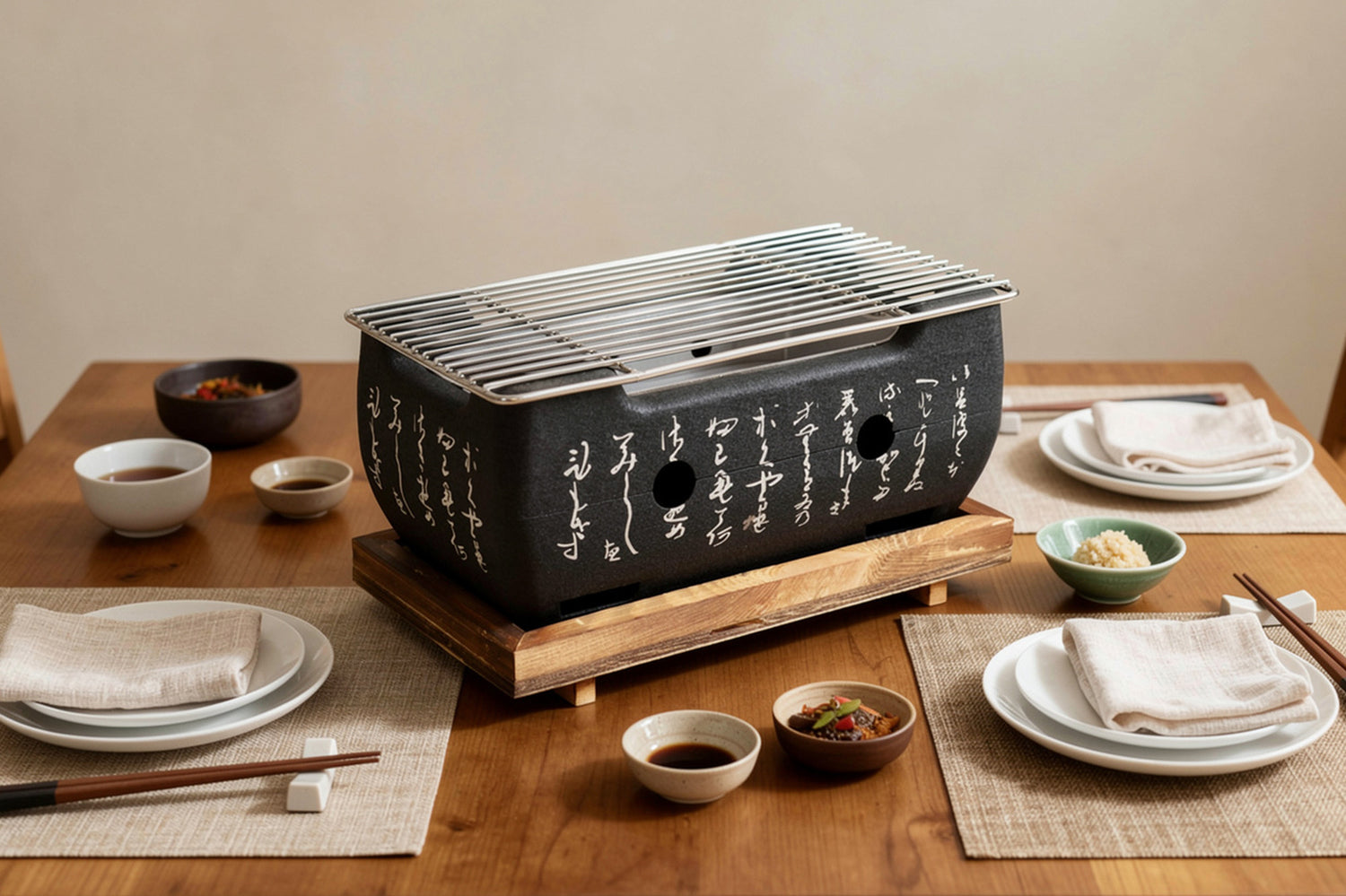 Barbecue de table Wusaki style japonais 24x12,5cm au charbon de bois