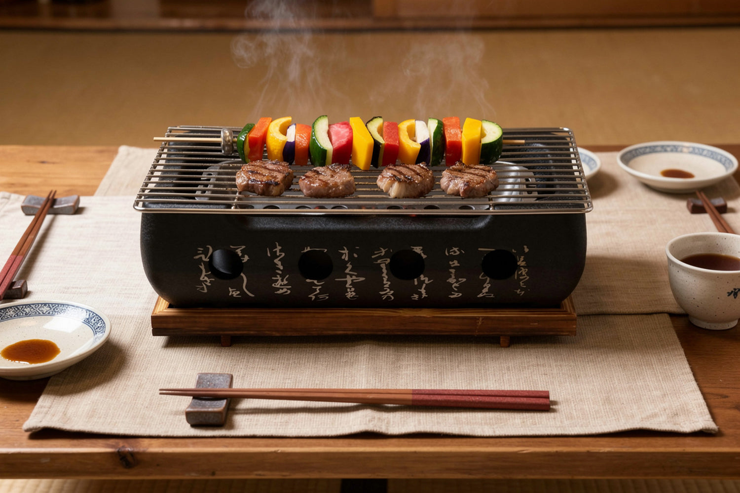 Barbecue de table Wusaki style japonais 34x17cm au charbon de bois