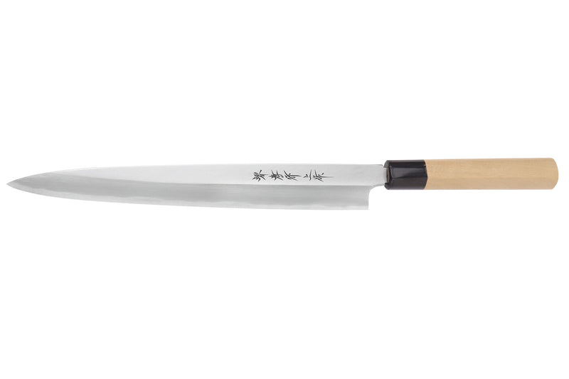 Couteau yanagiba 27cm japonais artisanal Sakai Takayuki Honkasumi pour gaucher