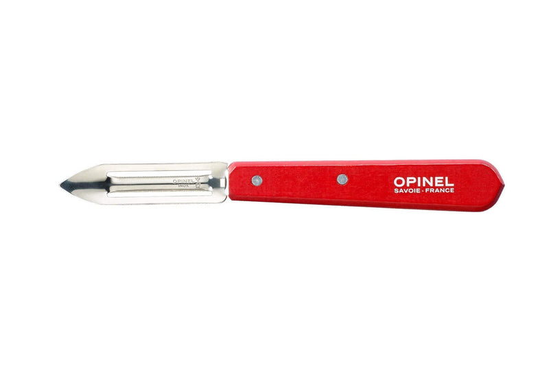 Eplucheur Opinel lame microdentée 6cm acier inox manche rouge