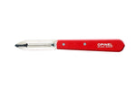 Eplucheur Opinel lame microdentée 6cm acier inox manche rouge