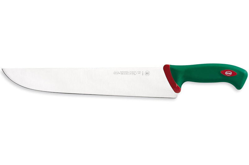 Couteau de boucher professionnel SANELLI Premana lame 33cm manche vert
