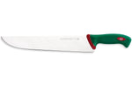 Couteau de boucher professionnel SANELLI Premana lame 33cm manche vert