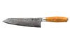 Couteau bunka 20cm Hakami Tsubaki lame damas manche en olivier