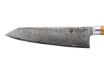 Couteau bunka 20cm Hakami Tsubaki lame damas manche en olivier