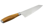 Couteau bunka 20cm Hakami Tsubaki lame damas manche en olivier