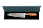 Couteau bunka 20cm Hakami Tsubaki lame damas manche en olivier