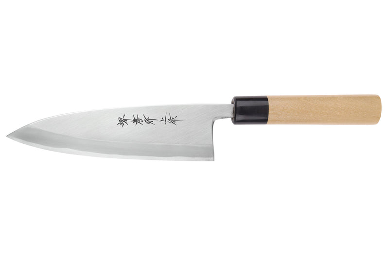 Couteau deba 18cm japonais artisanal Sakai Takayuki Honkasumi pour gaucher