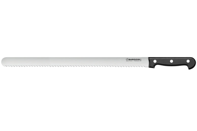 Couteau à génoise lame dentelée Bargoin - 38cm 4 rivets