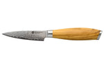 Couteau d'office 9cm Hakami Tsubaki lame damas manche en olivier