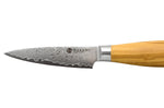 Couteau d'office 9cm Hakami Tsubaki lame damas manche en olivier