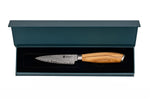 Couteau d'office 9cm Hakami Tsubaki lame damas manche en olivier