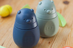 Set 2 gourdes à compote Monbento Yummy réutilisables pour bébés et enfants vert & bleu