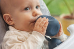 Set 2 gourdes à compote Monbento Yummy réutilisables pour bébés et enfants vert & bleu