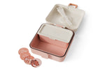 Boîte à sandwich enfant Monbento Snacky avec couverts rose léopard