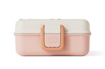 Boîte à sandwich enfant Monbento Snacky avec couverts rose léopard