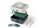 Boîte à sandwich enfant Monbento Snacky avec couverts bleu camo