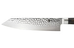 Couteau bunka 20cm Hakami Sakura lame martelée et manche pakkawood marron