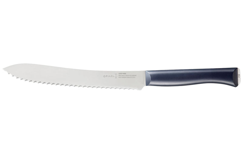 Couteau à pain Intempora Opinel n°216 lame 21cm manche bleu marine