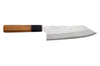 Couteau bunka 17cm japonais artisanal Nigara Hamono Migaki Tsuchime SG2 teck